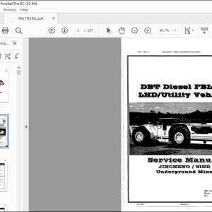 CAT BUCYRUS DBT Diesel FBL-15 LHD Utility Vehicle Service Manual - PDF DOWNLOAD