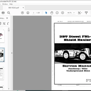 CAT BUCYRUS DBT Diesel FBL-40 Shield Hauler Service Manual - PDF DOWNLOAD