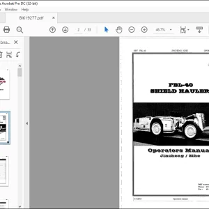 CAT BUCYRUS DBT FBL-40 SHIELD HAUER OPERATORS MANUAL - PDF DOWNLOAD