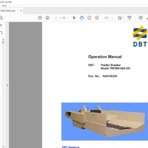 CAT BUCYRUS DBT Feeder Breaker 7MFBM-48A-DD Operation Manual BI620965  - PDF DOWNLOAD