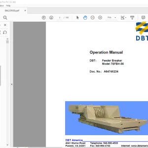 CAT BUCYRUS DBT Feeder Breaker 7SFBH-56 Operation Manual BI620958 - PDF DOWNLOAD