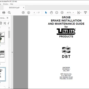 CAT BUCYRUS DBT SROIB BRAKE INSTALLATION AND MAINTENANCE GUIDE MANUAL - PDF DOWNLOAD
