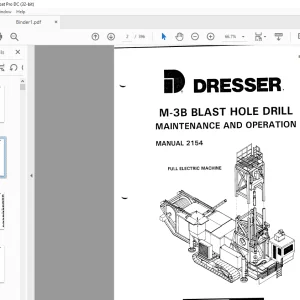 CAT BUCYRUS DRESSER M-3B BLAST HOLE DRILL MAINTENANCE AND OPERATION MANUAL 2154 - PDF DOWNLOAD