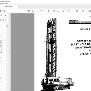 CAT BUCYRUS DRESSER M-4 BLAST HOLE DRILL MAINTENANCE AND OPERATION MANUAL 2122 - PDF DOWNLOAD