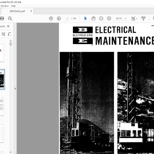 CAT BUCYRUS-ERIE 47-R ELECTRICAL MAINTENANCE MANUAL BI005452 - PDF DOWNLOAD