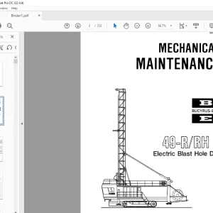 CAT BUCYRUS-ERIE 49-R RH Electric Blast Hole Drill MECHANICAL MAINTENANCE MANUAL BI005463 - PDF DOWNLOAD