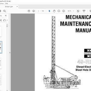 CAT BUCYRUS-ERIE 49-RII Diesel Electric Blast Hole Drill MECHANICAL MAINTENANCE MANUAL BI005470 - PDF DOWNLOAD