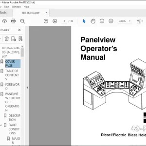 CAT BUCYRUS-ERIE 49-RII Diesel Electric Blast Hole Drill Operator's Manual  - PDF DOWNLOAD