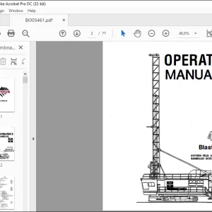 CAT BUCYRUS-ERIE 49RH ROTARY BLAST HOLE DRILL OPERATOR'S MANUAL BI005461 -  PDF DOWNLOAD