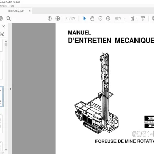 CAT BUCYRUS-ERIE 60-R 61-R MANUEL D'ENTRETIEN MECANIQUE BI005765 - PDF DOWNLOAD (French)
