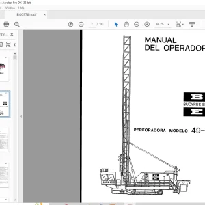 CAT BUCYRUS-ERIE PERFORADORA 49-RII MANUAL DEL OPERADOR - PDF DOWNLOAD (Spanish)