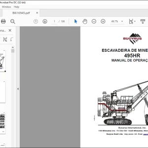 CAT BUCYRUS ESCAVADEIRA DE MINERAÇÃO 495HR MANUAL DE OPERAÇÃO BI616945 - PDF DOWNLOAD (Portuguese)