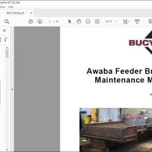 CAT BUCYRUS FB58 Awaba Feeder Breaker Maintenance Manual M01259 - PDF DOWNLOAD