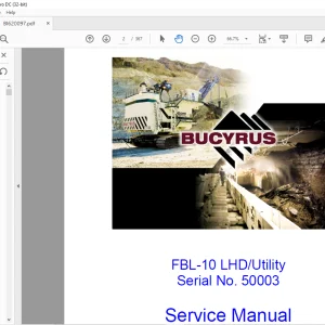 CAT BUCYRUS FBL-10 LHD Utility Service Manual BI620097 - PDF DOWNLOAD
