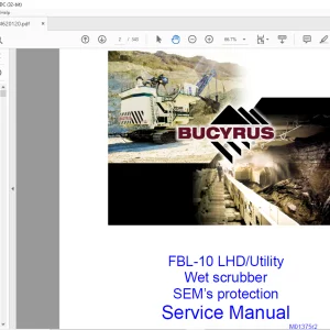 CAT BUCYRUS FBL-10 LHD Utility Service Manual BI620120 - PDF DOWNLOAD