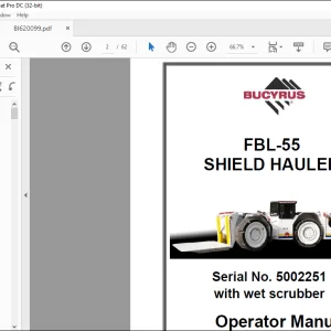 CAT BUCYRUS FBL-55 SHIELD HAULER Operator Manual 5002251 - PDF DOWNLOAD