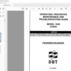 CAT BUCYRUS FEEDER CRUSHER 1030 OPERATION, MAINTENANCE AND TROUBLESHOOTING GUIDE MANUAL - PDF DOWNLOAD