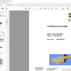 CAT BUCYRUS Face Haulage DBT CH816C AC HYDRAULICS GUIDE MANUAL  - PDF DOWNLOAD
