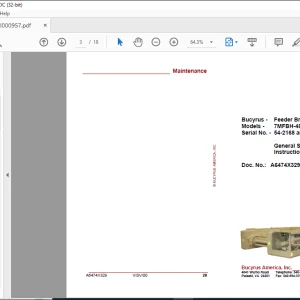 CAT BUCYRUS Feeder Breaker 7MFBH-48A General Start-up and Operating Instructions Manual BI000957 - PDF DOWNLOAD
