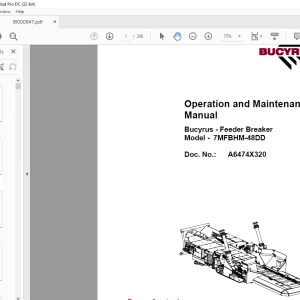 CAT BUCYRUS Feeder Breaker 7MFBHM-48DD Operation and Maintenance Manual BI000947 - PDF DOWNLOAD