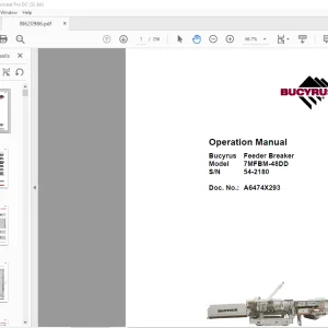 CAT BUCYRUS Feeder Breaker 7MFBM-48DD Operation Manual BI620986 - PDF DOWNLOAD