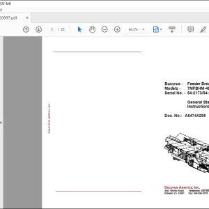 CAT BUCYRUS Feeder Breaker 7MFBHM-48DD General Start-up and Operating Instructions Manual- PDF DOWNLOAD