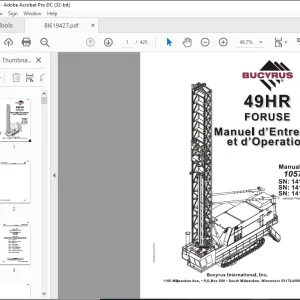 CAT BUCYRUS Foreuse 49HR Manuel d’Entretien et d’Opération 10576 - PDF DOWNLOAD (Spanish)