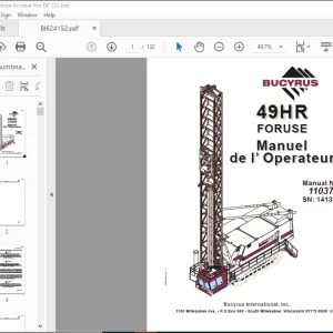 CAT BUCYRUS Foreuse 49HR Manuel de l’opérateur SN 141376  - PDF DOWNLOAD (French)