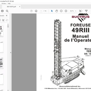 CAT BUCYRUS Foreuse 49RIII Manuel de l’opérateur 10297 - PDF DOWNLOAD