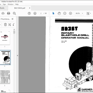 CAT BUCYRUS GD35T ROTARY BLABTHOLE DRILL OPERATOR MANUAL BI615900   - PDF DOWNLOAD