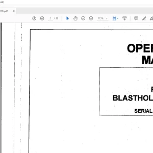 CAT BUCYRUS GDCM ROTARY BLASTHOLE DRILL OPERATOR MANUAL SN 759252  - PDF DOWNLOAD