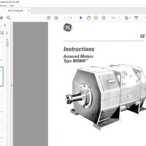 CAT BUCYRUS GE Armored Motor MD800 Instruction Manual - PDF DOWNLOAD