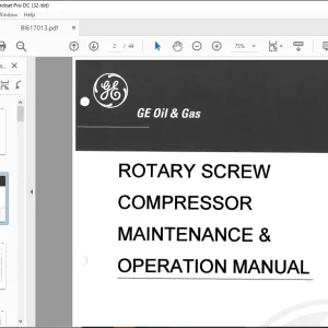 CAT BUCYRUS GE Oil & Gas ROTARY SCREW COMPRESSOR MAINTENANCE & OPERATION MANUAL BI617013 - PDF DOWNLOAD