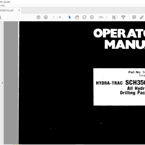 CAT BUCYRUS HYDRA-TRAC SCH3500A All Hydraulic Drilling Package Operator Manual 1400018 - PDF DOWNLOAD