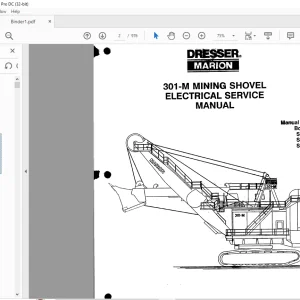 CAT BUCYRUS MARION 301-M MINING SHOVEL ELECTRICAL SERVICE MANUAL BI005634  - PDF DOWNLOAD