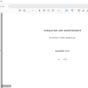 CAT BUCYRUS MARION 5561 OPERATION AND MAINTENANCE INSTRUCTON MANUAL BI005686 - PDF DOWNLOAD