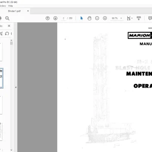 CAT BUCYRUS MARION M-2 & M-3 Blast Hole Drill Maintenance & Operation Manual 2040 - PDF DOWNLOAD