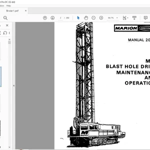 CAT BUCYRUS MARION M-3 BLAST HOLE DRILL MAINTENANCE & OPERATION MANUAL 2092 - PDF DOWNLOAD
