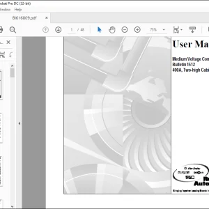 CAT BUCYRUS Medium Voltage Controller Bulletin 1512 400A, Two-high Cabinet User Manual - PDF DOWNLOAD