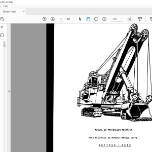 CAT BUCYRUS PALA ELECTRICA DE MINERIA 495-8 MANUAL DE MANTENCION MECANICA BI005811 - PDF DOWNLOAD (ROMANIAN)