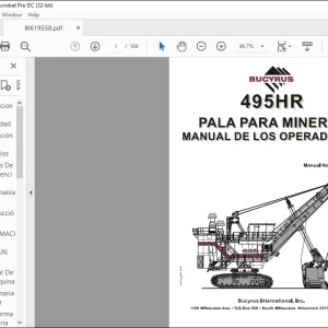 CAT BUCYRUS Palas Eléctricas para Minería Manual de los Operadores -  PDF DOWNLOAD (Portuguese)