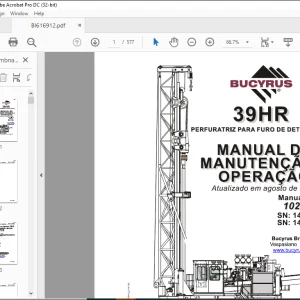 CAT BUCYRUS Perfuratriz para furo de detonação 39HR Manual de manutenção e operação BI616912 - PDF DOWNLOAD