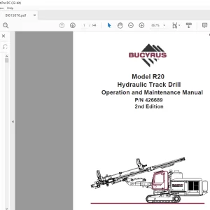 CAT BUCYRUS  R20 Hydraulic Track Drill Operation and Maintenance Manual 426689 - PDF DOWNLOAD