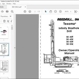 CAT BUCYRUS REEDRILL Texoma® Infinity Blasthole Drill SK-40I SK-45I SK-50I SK-55I Owner Operator Manual BI615922 - PDF DOWNLOAD