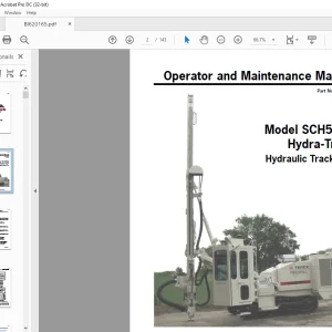 CAT BUCYRUS SCH5000 Hydra-Trac® Hydraulic Track Drill Operator and Maintenance Manual  - PDF DOWNLOAD