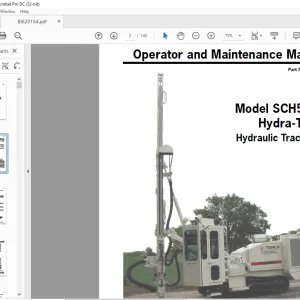 CAT BUCYRUS SCH5000 Hydra-Trac® Hydraulic Track Drill Operator and Maintenance Manual  - PDF DOWNLOAD