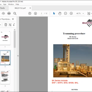 CAT BUCYRUS SK Series SKF – SKFX, SKS, SKSS, SKL Blast-hole Drill Training Manual  - PDF DOWNLOAD