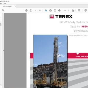CAT BUCYRUS SKF-12 Infinity Blasthole Drill Service Manual SN 1K68X49 - PDF DOWNLOAD