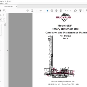 CAT BUCYRUS SKF Rotary Blasthole Drill Operation and Maintenance Manual 412450 - PDF DOWNLOAD