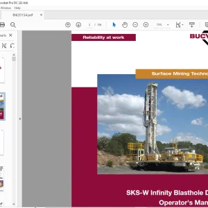 CAT BUCYRUS SKS-W Infinity Blasthole Drill Operator's Manual BI620154 - PDF DOWNLOAD